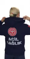 112 Kapşonlu Polar Lacivert