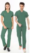AMELİYATHANE YEŞİL PERSONEL FORMASI LİKRALI SCRUBS TAKIM (FROSTY SPRUCE)